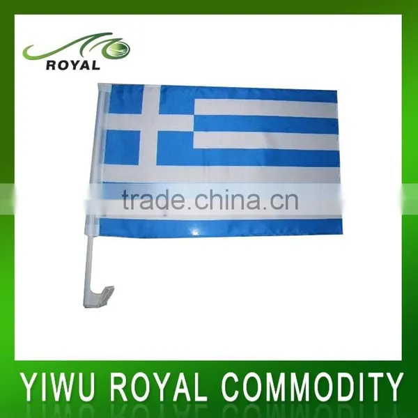 Cheap Greece National Polyester Window Hood Car Flag