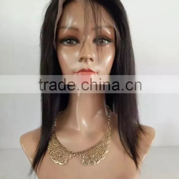 Brazilian Hair Full Lace Wig Straight 16inch Virgin Remy Hair photo-2