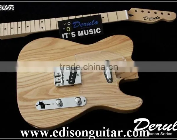 MX777 Diy High Quality Solid American Ash Wood Unfinished Electric Guitar Kit photo-3
