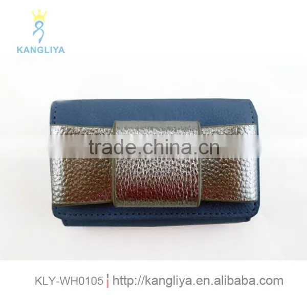 Smallest Wallet With Coin Slot Butterfly Knot in Front Ladies Purse Wtih Zippered Compartment
