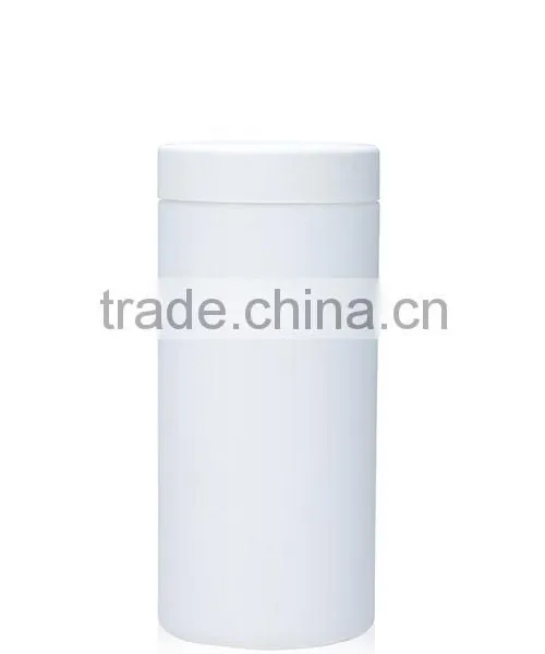 13oz /380ml Pearl White Soft Touch HDPE Plastic Bottle