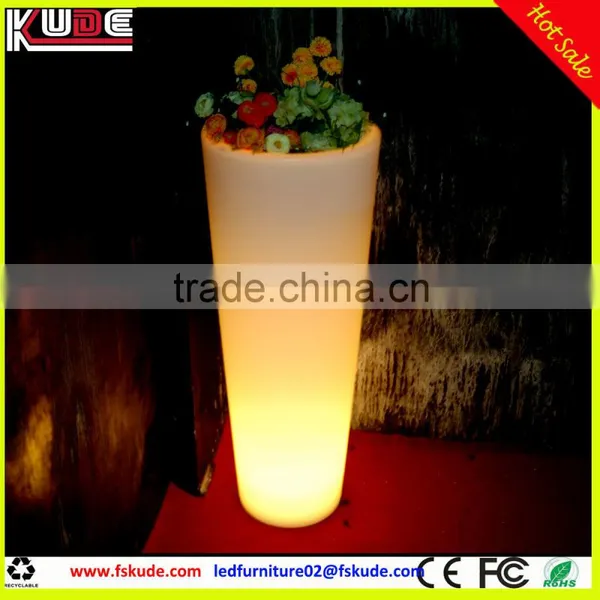 Indoor and Outdoor LED Lighted Round Flower Pot/light up Planter Pot With 16 Colors Illuminated photo-4