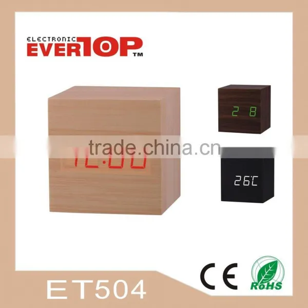 2016 PROMOTIONAL WOOD LED CLOCK ET504