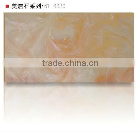 Interior Wood Grain Artificial Marble Panel photo-3