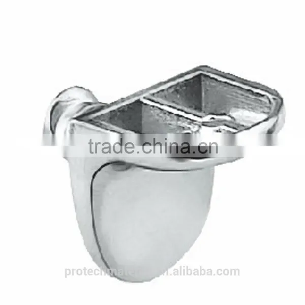 Sliver Color Zinc Alloy Glass Shelf Supports photo-2