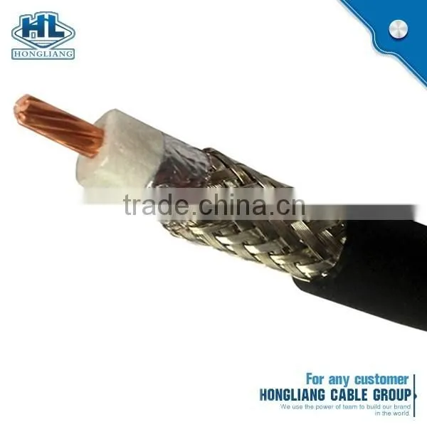 RG59U Coaxial Cable CCA Conductor 75OHM Foan PE Al Foil Shield Bare Copper Wire Braid photo-3