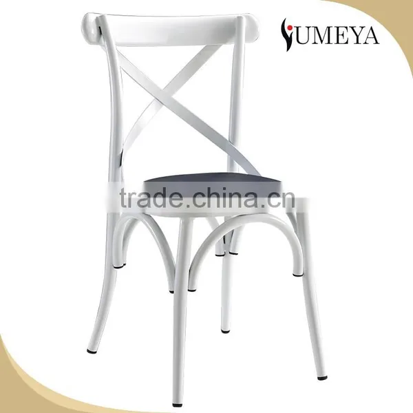 Wholesale Imitation Wooden Dining Chair Stackable Aluminum Bistro Chair photo-3