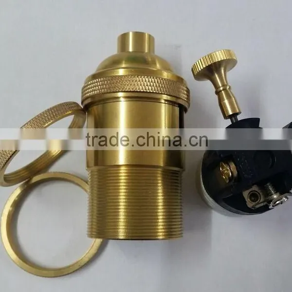 Brass Lampholder E27 With Two Rings Light Fixture of Ceiling photo-3
