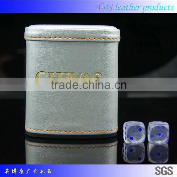 Black Gold Printing Factory Leather Dice Cup photo-2