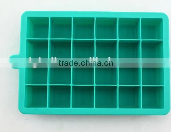 24 Cavities Square Shaped Silicone Ice Cube Tray photo-2