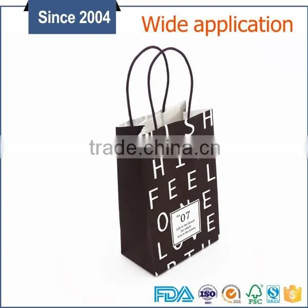 Custom Design Logo Printed Kraft Comestics Fashion Carrier Bags Gloss With Handle photo-6