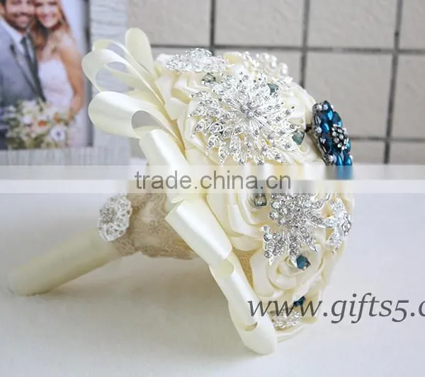 High Quality Luxurious Blue Wedding Buquet photo-4