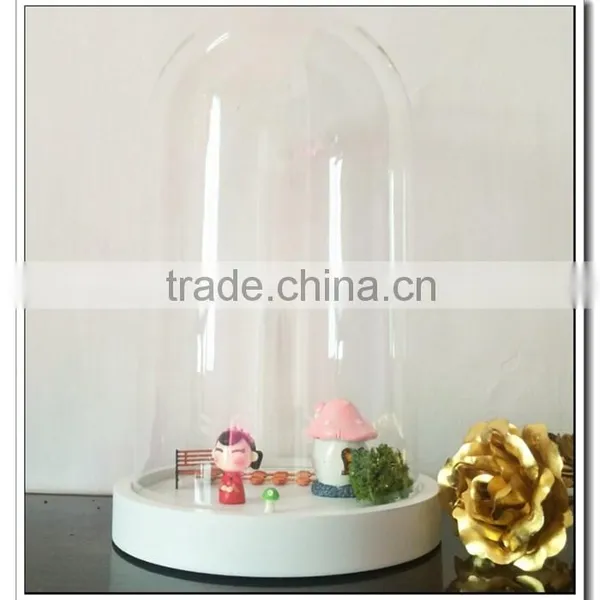 33*18 26*15 20*14 6*8cm Curios- Decorative Art Bell Jar | Vintage Style Bottle Charm Mini Glass Dome With Wood Base Terrarium photo-5