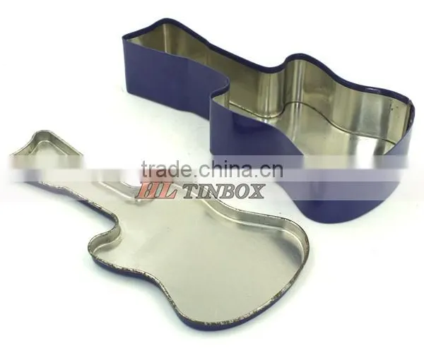 Guitar Shape High Quality Empty Candy Chocolate Tin Box photo-4