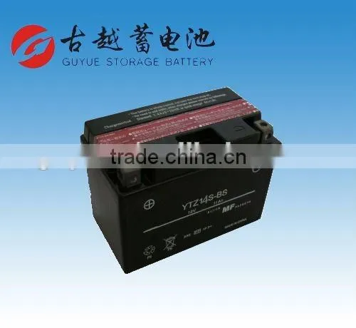 Factory Direct Sale Super CCA Rechargeable MF Lead Acid Motorcycle Battery 12V 14Ah