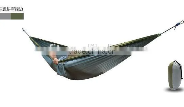 High Quality Factory Customize 2 Person Outdoor Camping 210T Ripstop Nylon Parachute Portable Hammock photo-3