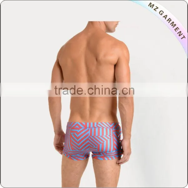 Navy Print Tied Mens Swim Briefs photo-2