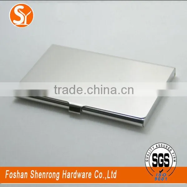 Inside and Outside the Whole Brushed Surface Stinless Steel Metal Name Card Holder Business Card Case photo-5