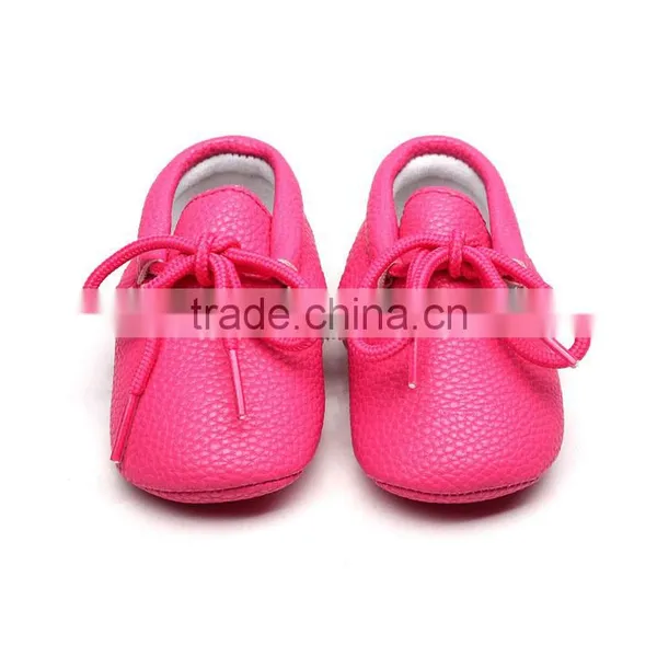 Top Selling Baby Hard Sole Walking Shoes Toddler Shoes Rubber Sole pu Leather Baby Moccasins photo-3