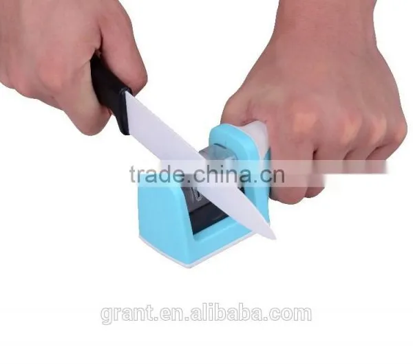 Two Stages (Diamond & Ceramic) Kitchen Knife Sharpener ,Sharpening Stone Household Knife Sharpener Kitchen Cutting Tools photo-6