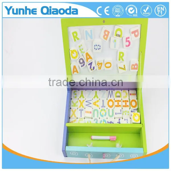Early Learning Wooden Alphabet Teaching Magnetic Wooden Box photo-3