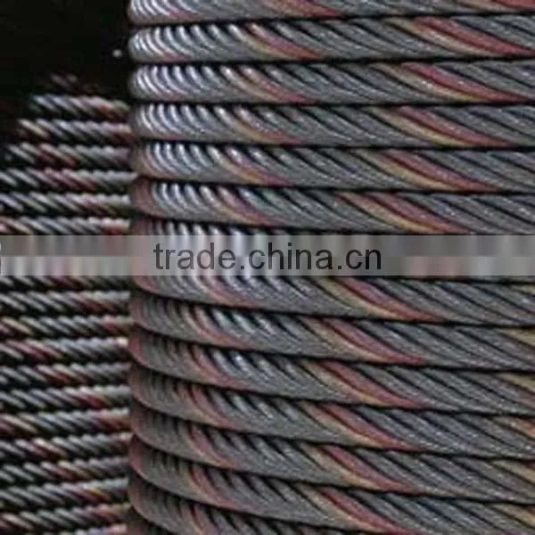 China Supplier 6x37S+FC Ungalvanized Steel Wire Rope