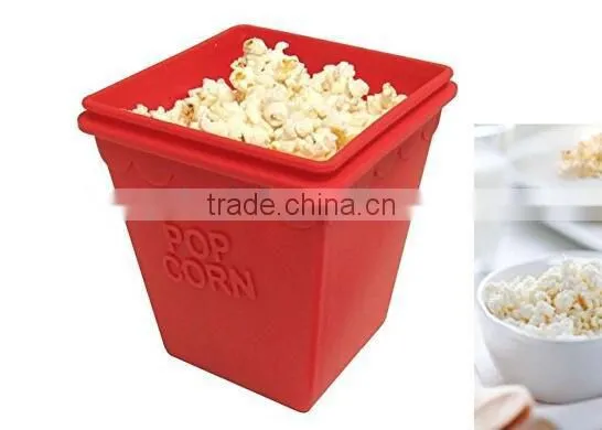 Microwave Safe Printed Popcorn Bucket Silicone Popcorn Maker photo-5