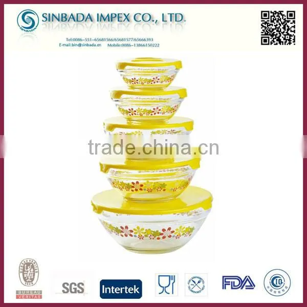 Wholesale Cheap Daily Use Glass Soup Bowl Salad Bowl, 5pcs Glass Bowl Set photo-2