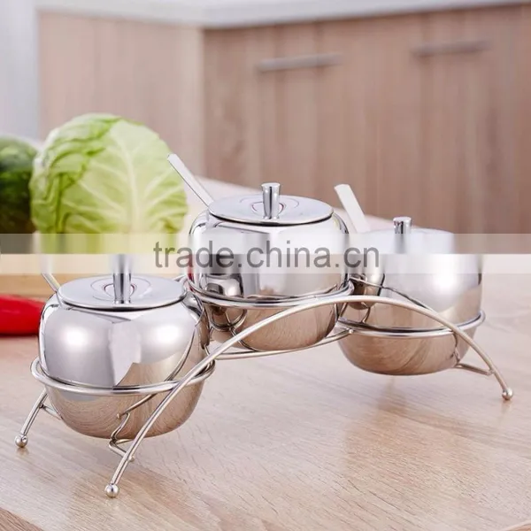 3 Pieces Stainless Steel Magnetic Spice Jar Set photo-4
