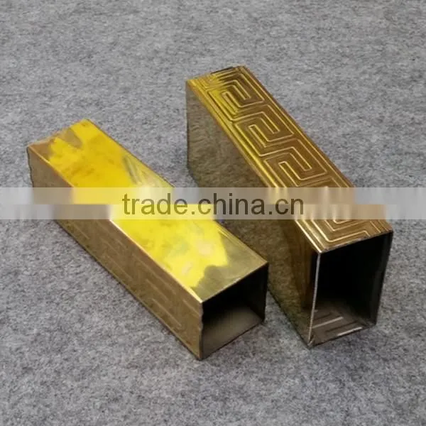 Welded 304 Embossed Stainless Steel Copper Coated Steel Tube photo-5