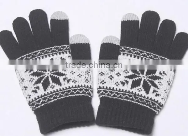 New Octagonal Flower Touch Sensor Gloves Winter Warm Touch Sensing Gloves photo-3