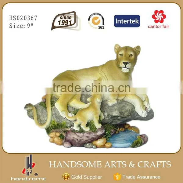 8.5*4*5.5 Inch Home and Garden Decor Resin Lively Animal Running Leopard Statue photo-2