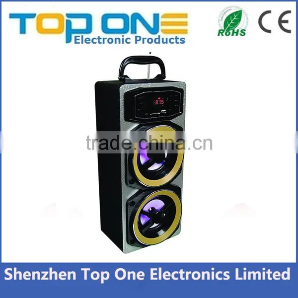 New Launch Portable Wooden Karaoke Bluetooth Speaker With Wireless Microphone photo-5