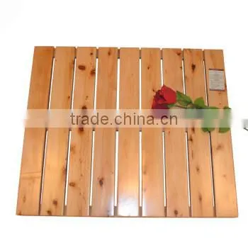 111Natutal Solid Wooden Bathroom Shower Floor Mat Non-slip Wood Mat photo-2