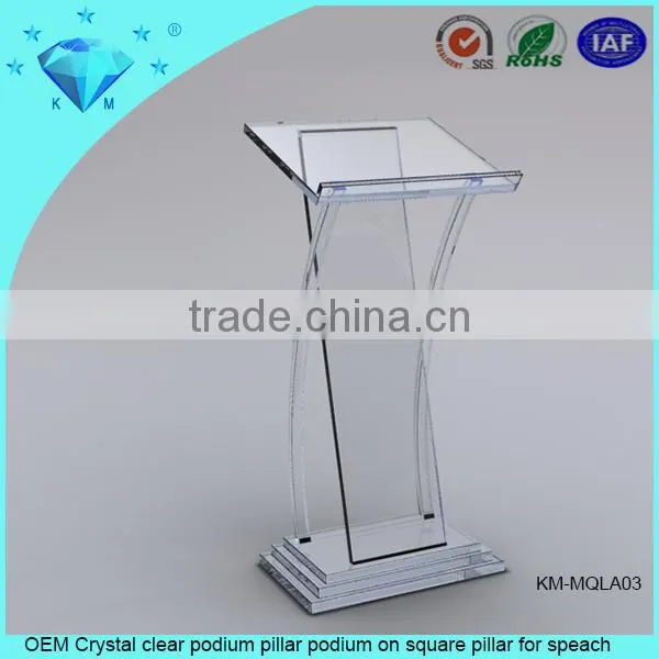 OEM LED Plexiglass Podium,Clear Acrylic Lecture,Perspex Podium photo-3