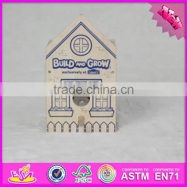 2016 New Fashion Funny Children Wooden Bird House W03B049 photo-2