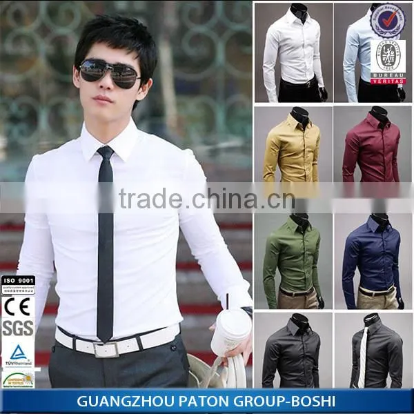 Men Business Formal Shirt Men's Shirt Slim Fit From Guangzhou photo-3