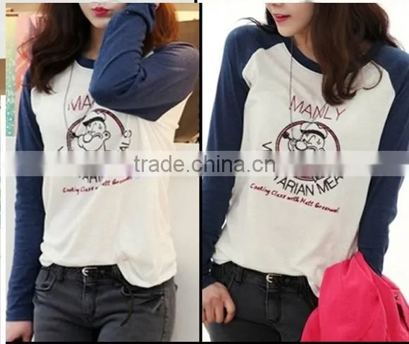 Women Tshirts 3/4 Sleeve Raglan Baseball, 100% Cotton, Sreen Printing photo-2