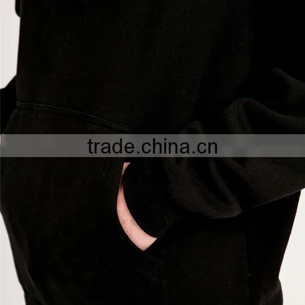 Custom Wholesale Solid Color Black Hoodie Blank High Quality Hoodies photo-5