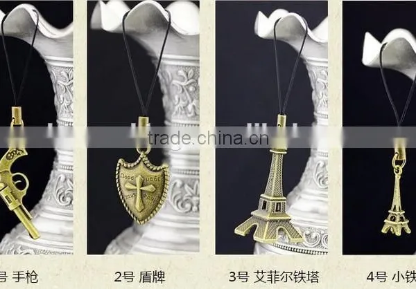 Fashion Promotional Metal Mobile Phone Key Chain for Girls photo-2