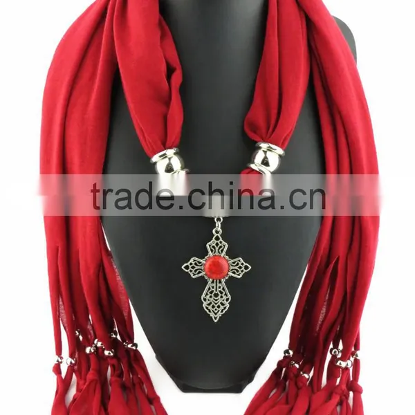 2016 Fashion Hollow Turquoise Leaf Pendant Infinity Scarves High End Long Jewlry Scarves for Valentine Gifts photo-3