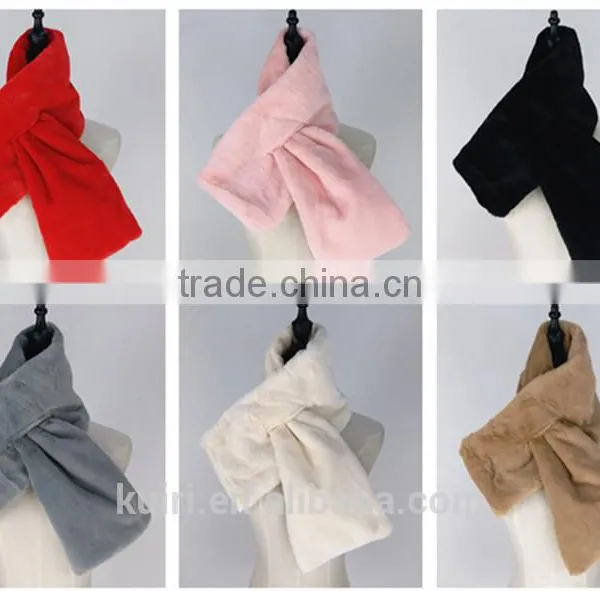 2016 New Style Fox Scarves Warm Plush Scarf Women Pareo Thicken Solid Fur Collar Rabbit's Hair Scarf photo-6