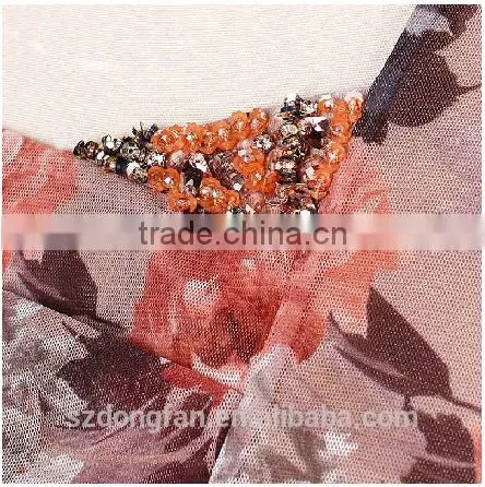 New Design Ladies Clothes Flower Fancy Dress Costumes Custom Dress Shirts With Seeve photo-4