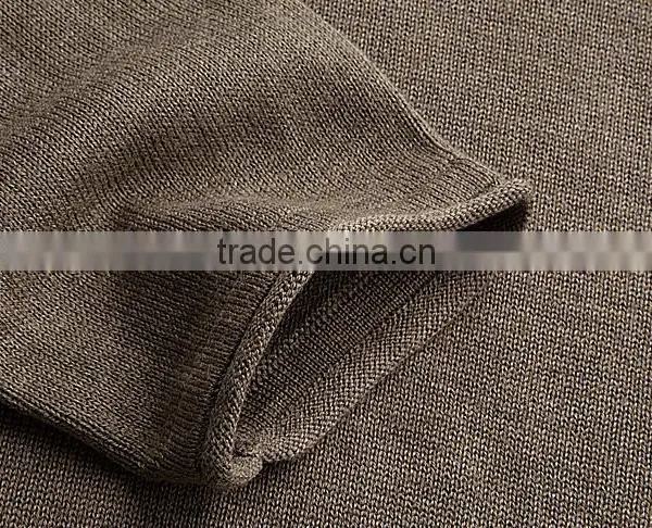 Mans Crew Neck Split Joint Pattern Tight Pullover Sweater for Wholesale photo-5