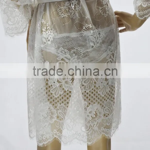 Wholesale Girls Sheer Sexy Lace Bathrobes photo-5
