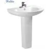 HT302 Bathroom Vanity Ceramic Basin With Pedestal Bathroom Sets