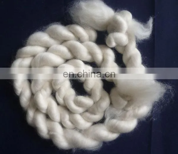 Dehaired and Combed Natural White Cashmere Tops 16.5mic/44mm photo-3