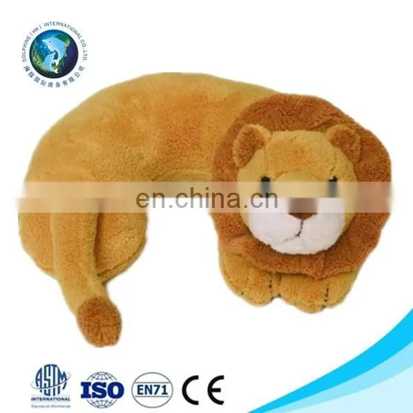 Various Fashion Cute Animal Shaped Plush Lion Travel Neck Pillow