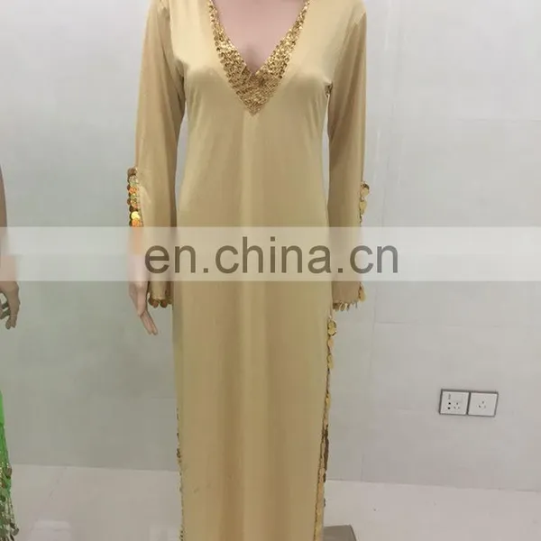 Glittery Long Islamic Dubai Arabic Saidi Muslim Gown Robe Dress Clothing GT-1064 photo-2