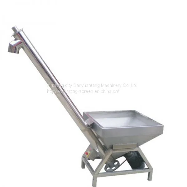 China Factory Price Vertical Screw Conveyor Grain Inclined Auger Conveyor With Hopper photo-2